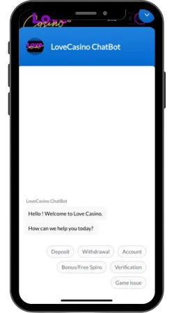 Love Casino Interface Support