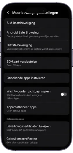 Android installatie uit onbekende bronnen