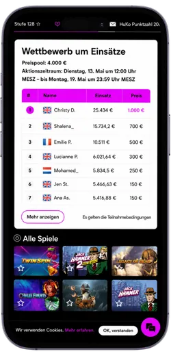 Love Casino Wager Race Turnier