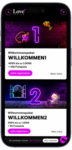 Love Casino Willkommensbonus