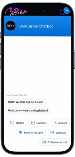 Love Casino klantenservice chatbot