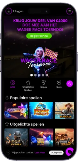 Love Casino mobiele homepage Nederland