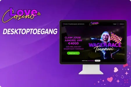 Love Casino spelen via desktop